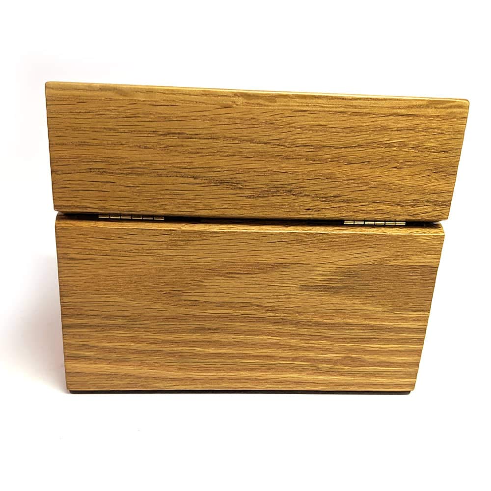 Handcrafted Oak Wood Recipe Box - Holds 300 4x6 Recipe Cards | Vintage Kitchen Organizer for Home Chefs & Baking Enthusiasts