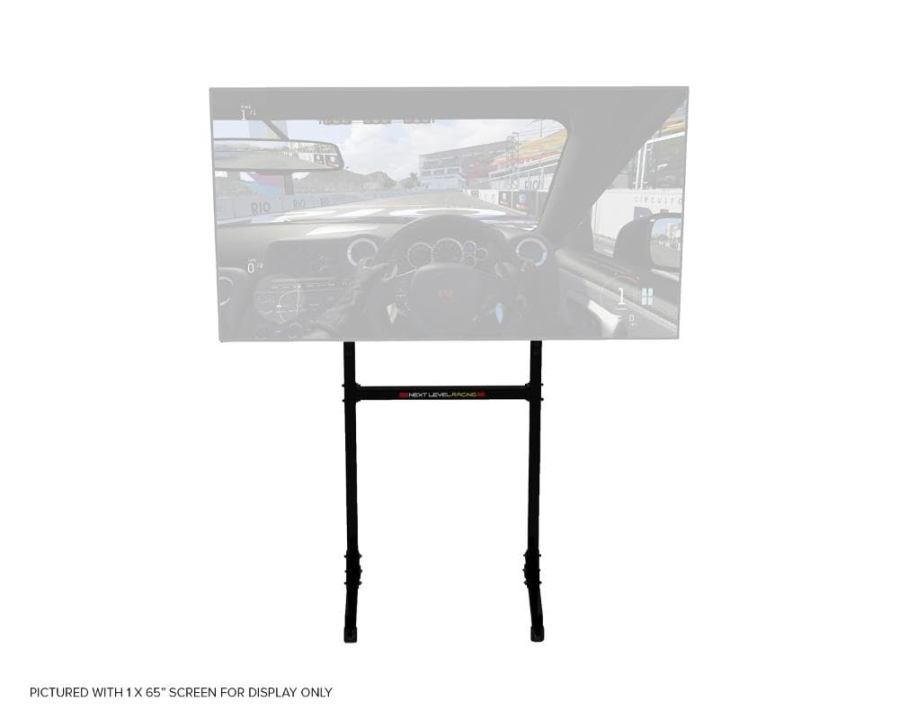 Next Level Racing Free Standing Single Monitor Stand (NLR-A011) - Adjustable Height for Gaming & Work Setup - Perfect for PC, Console & Sim Racing