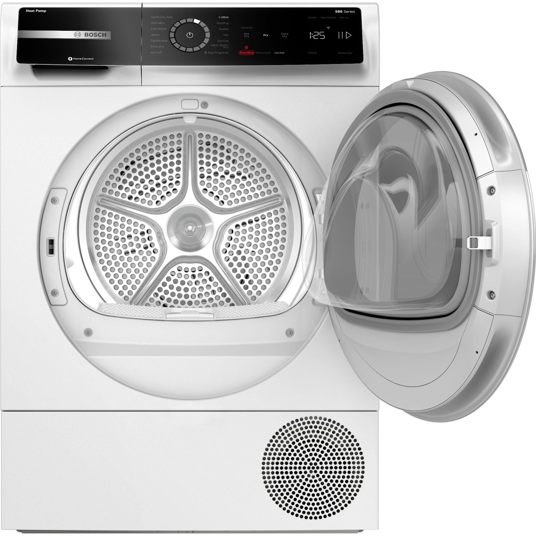 Bosch WQB245B0UC White Electric Dryer - Energy Efficient Laundry Appliance for Home & Apartment Use