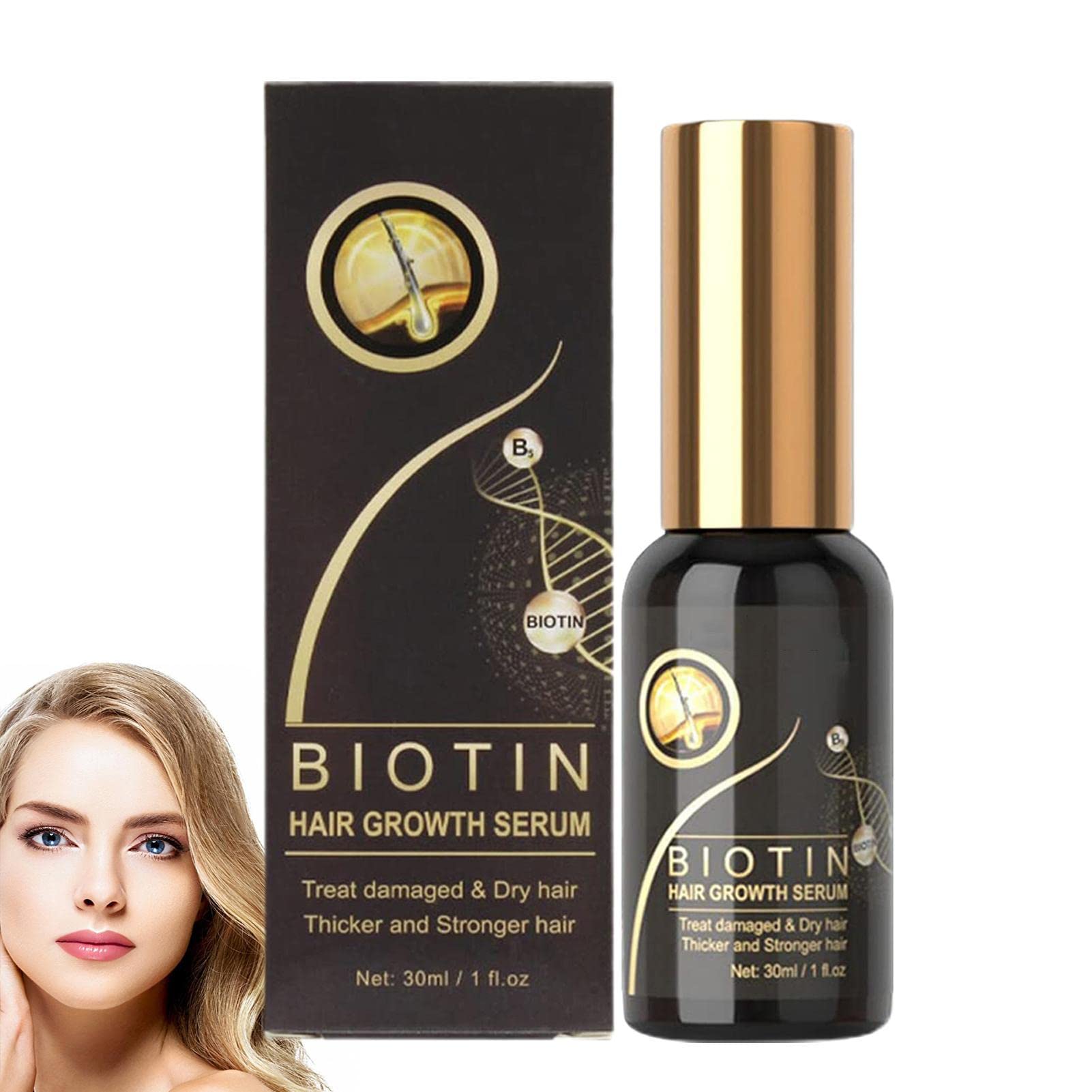 Yemyap Organic Hair Growth Oil - 30ml Herbal Essence Spray for Fast Hair Regrowth & Thickening | Nourishing & Smoothing Anti-Hair Loss Treatment | Perfect for Daily Scalp Care & Damaged Hair Repair