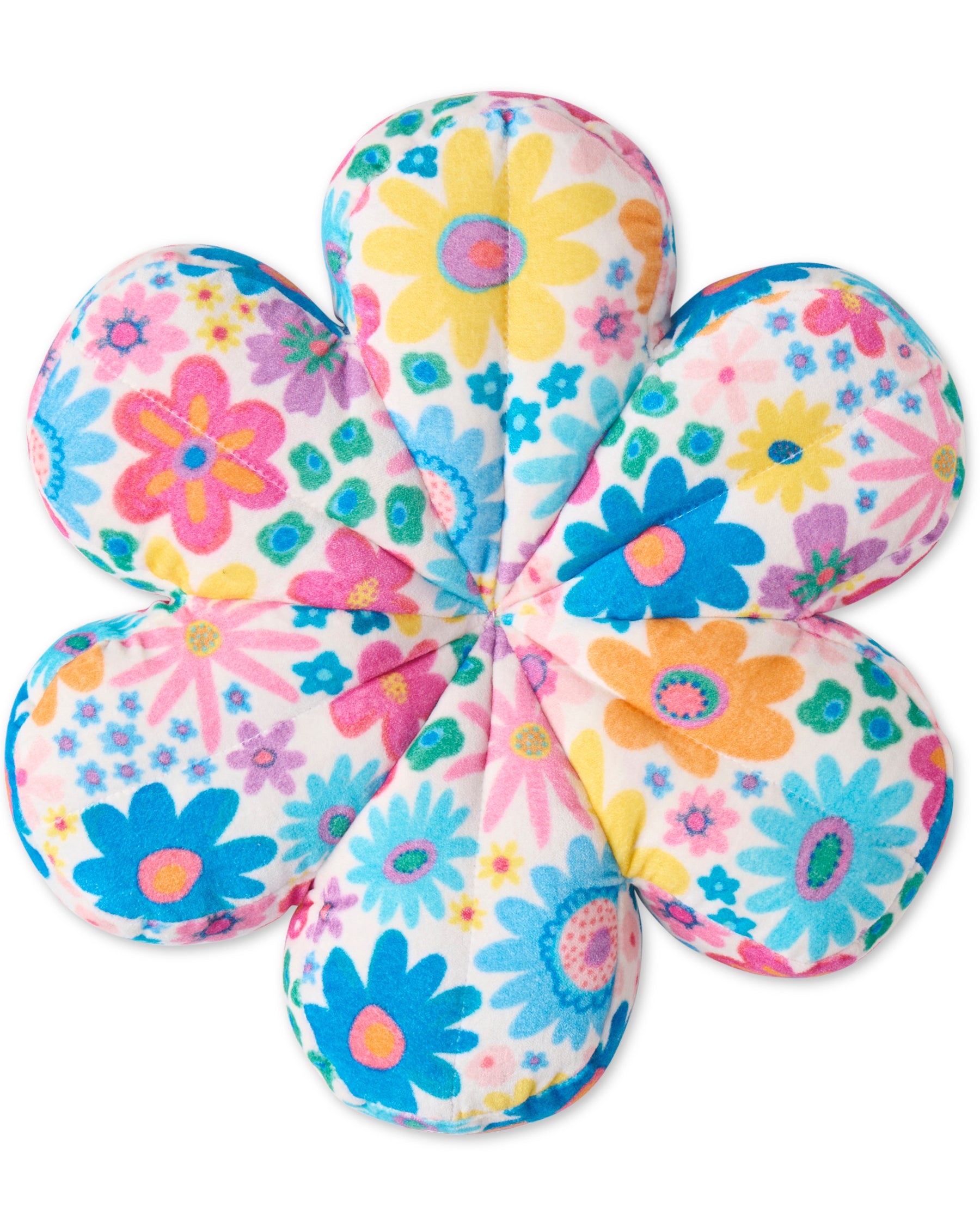 Rainbow Velvet Flower Petal Cushion - Soft Decorative Throw Pillow for Sofa, Bed, Nursery - Perfect for Home Decor, Living Room, Bedroom & Gift Giving