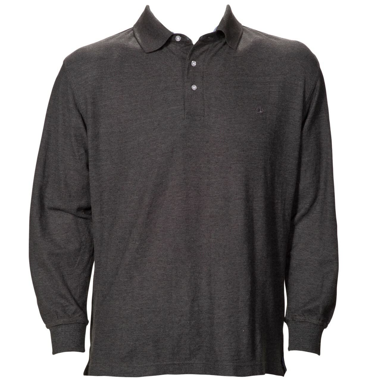 Men's Long Sleeve Polo Shirt with Back Snap - Comfortable Casual Button Down Shirt for Work, Golf & Everyday Wear
