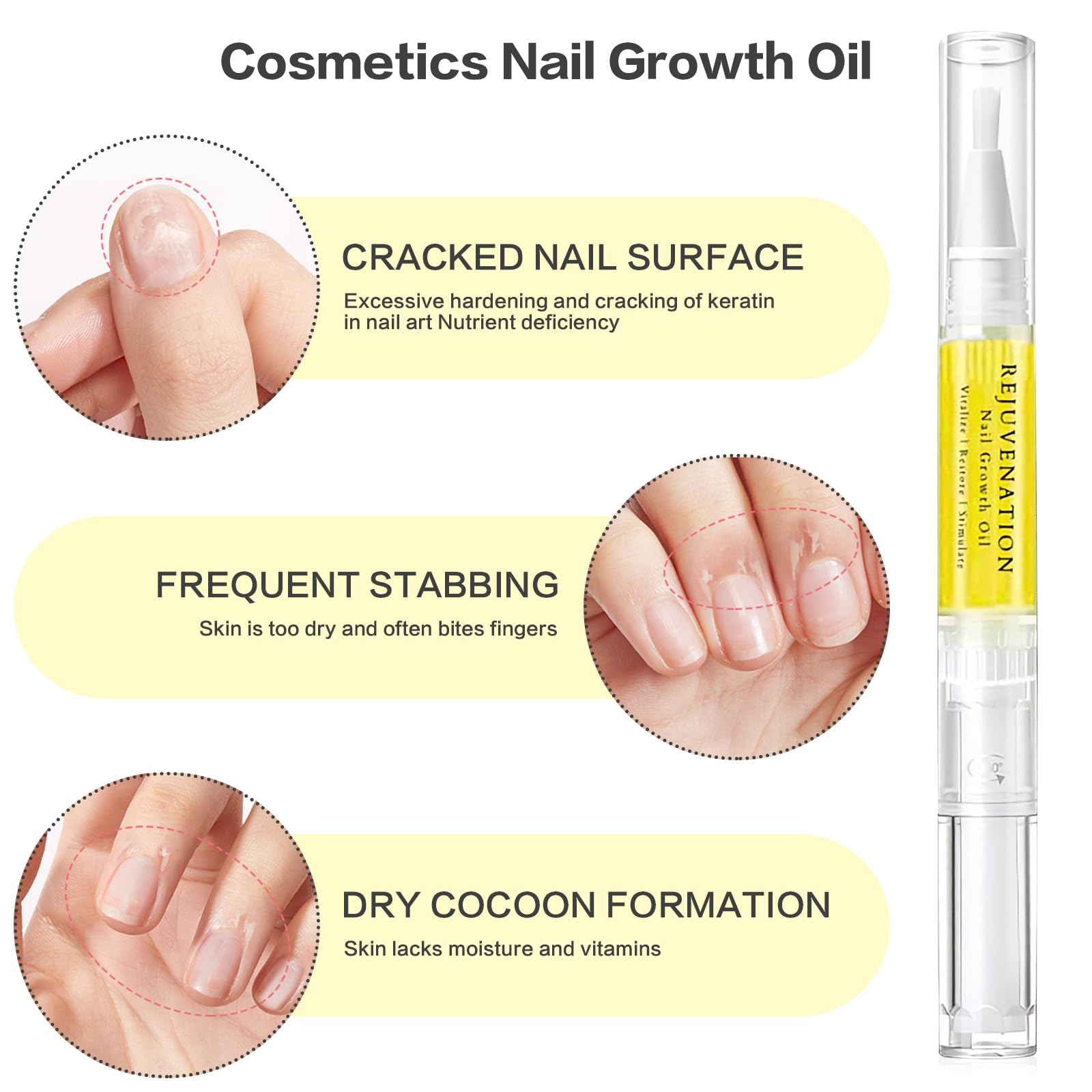 Brother Cosmetics Nail Growth & Repair Oil - Natural Nail Strengthener & Cuticle Treatment for Stronger Nails (2 Pack) | Perfect for Manicures, Nail Care Routine & Damaged Nail Recovery