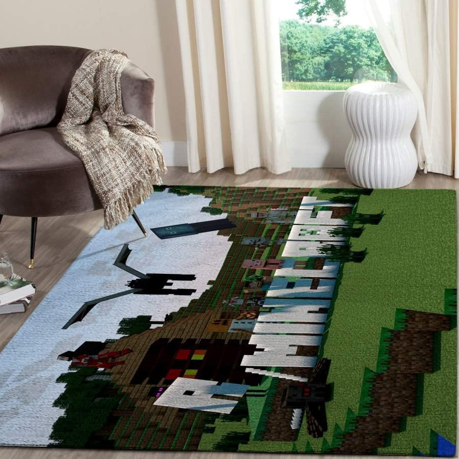 5.2x9 ft Non-Slip Gaming Rug - Soft Video Game Carpet for Bedroom & Living Room - Gamer Home Decor for Boys & Teens - Perfect for Esports, Console Gaming & Streaming Setup