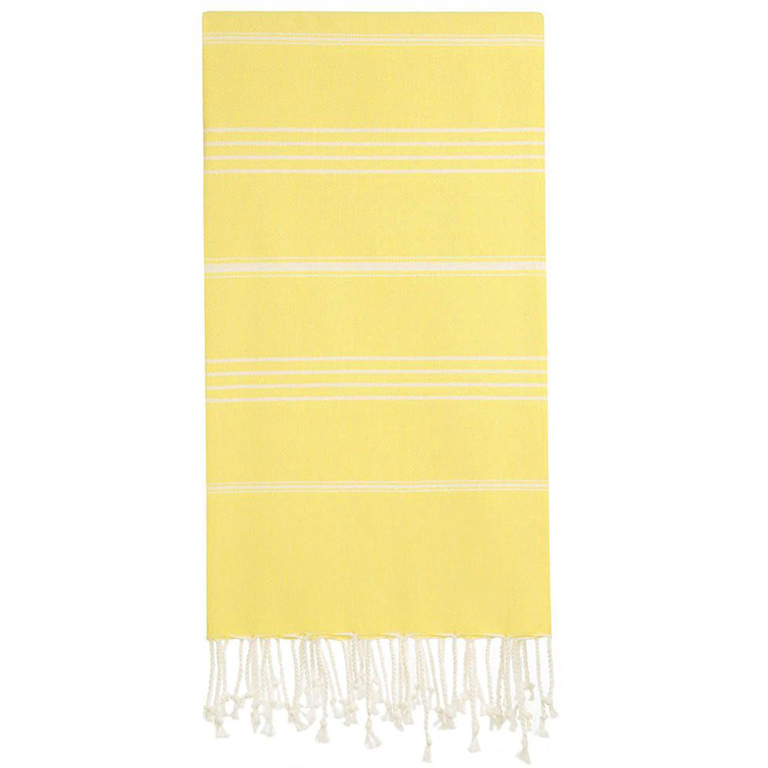 East'N Blue Lina Peshtemal Turkish Cotton Beach Towels - Lightweight, Quick-Dry, Soft & Absorbent 100% Cotton Oversized Towel for Beach, Bath, Pool, Gym, Travel - Perfect for Summer Vacations, Yoga Sessions & Picnics - Yellow