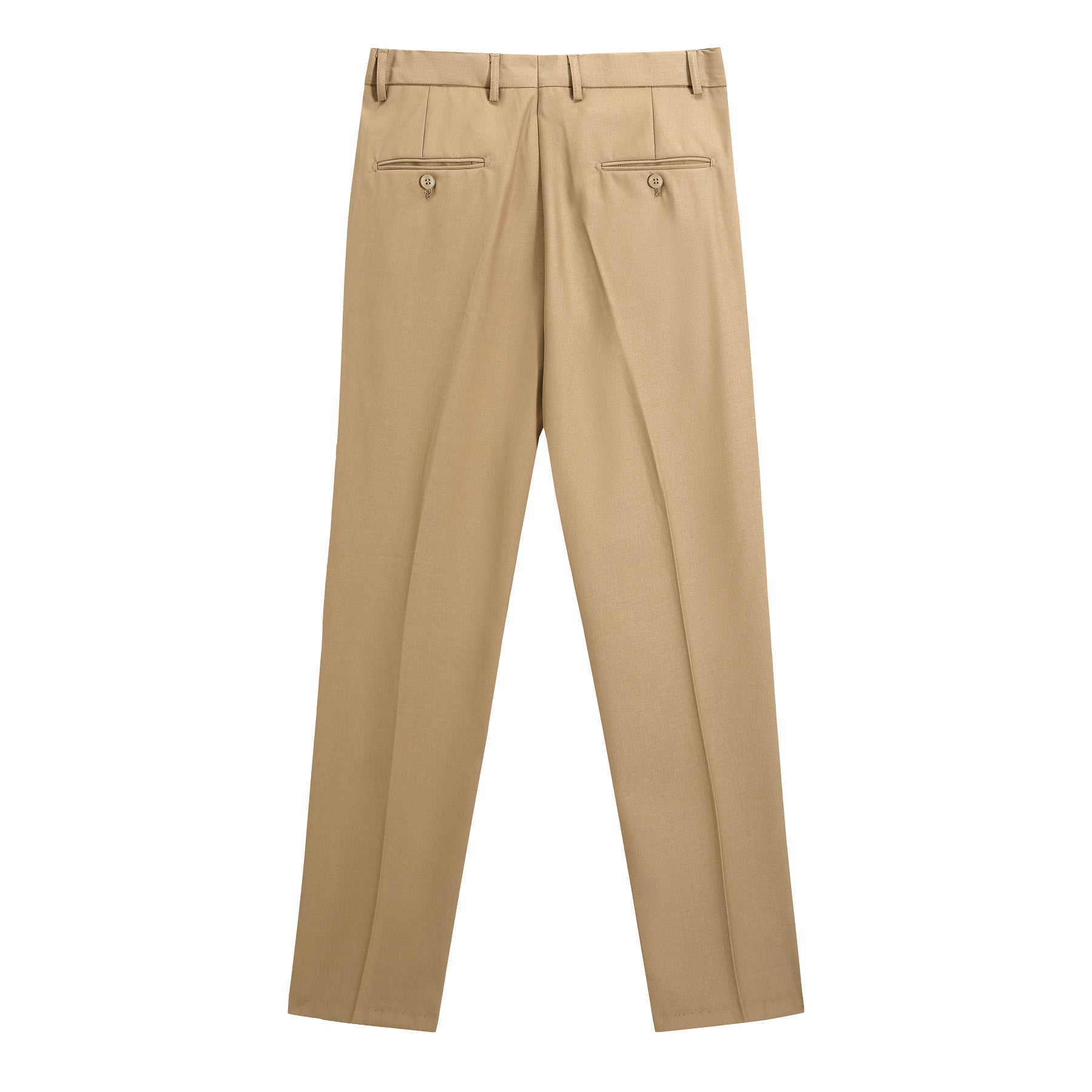 Men's Two-Piece Khaki Suit - Single Button Slim Fit Business Blazer & Dress Pants Set | Perfect for Office, Weddings & Formal Events