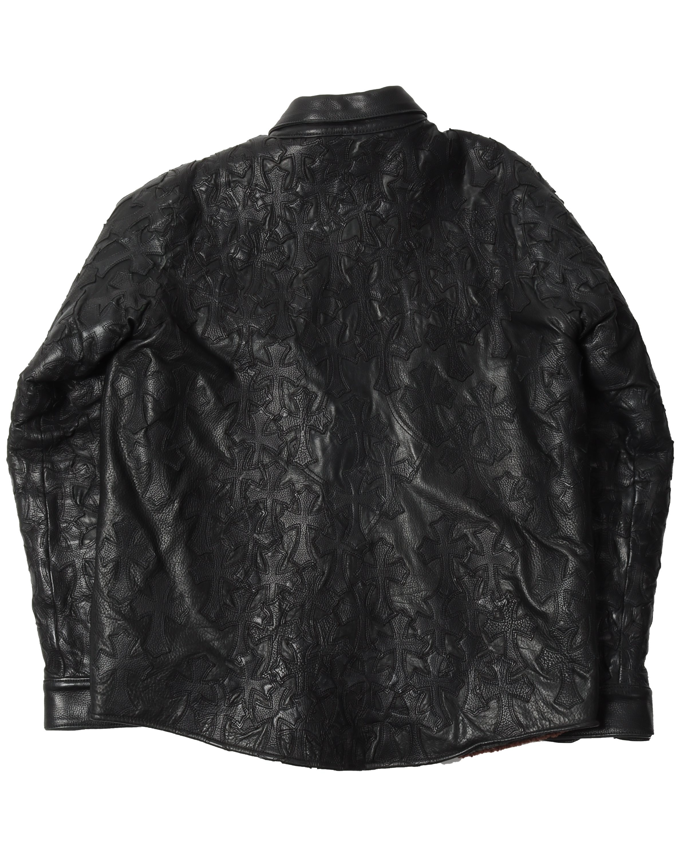 300 Cross Genuine Leather Jacket - Unique One-of-a-Kind Biker Style (Perfect for Motorcycle Riders & Fashion Enthusiasts)