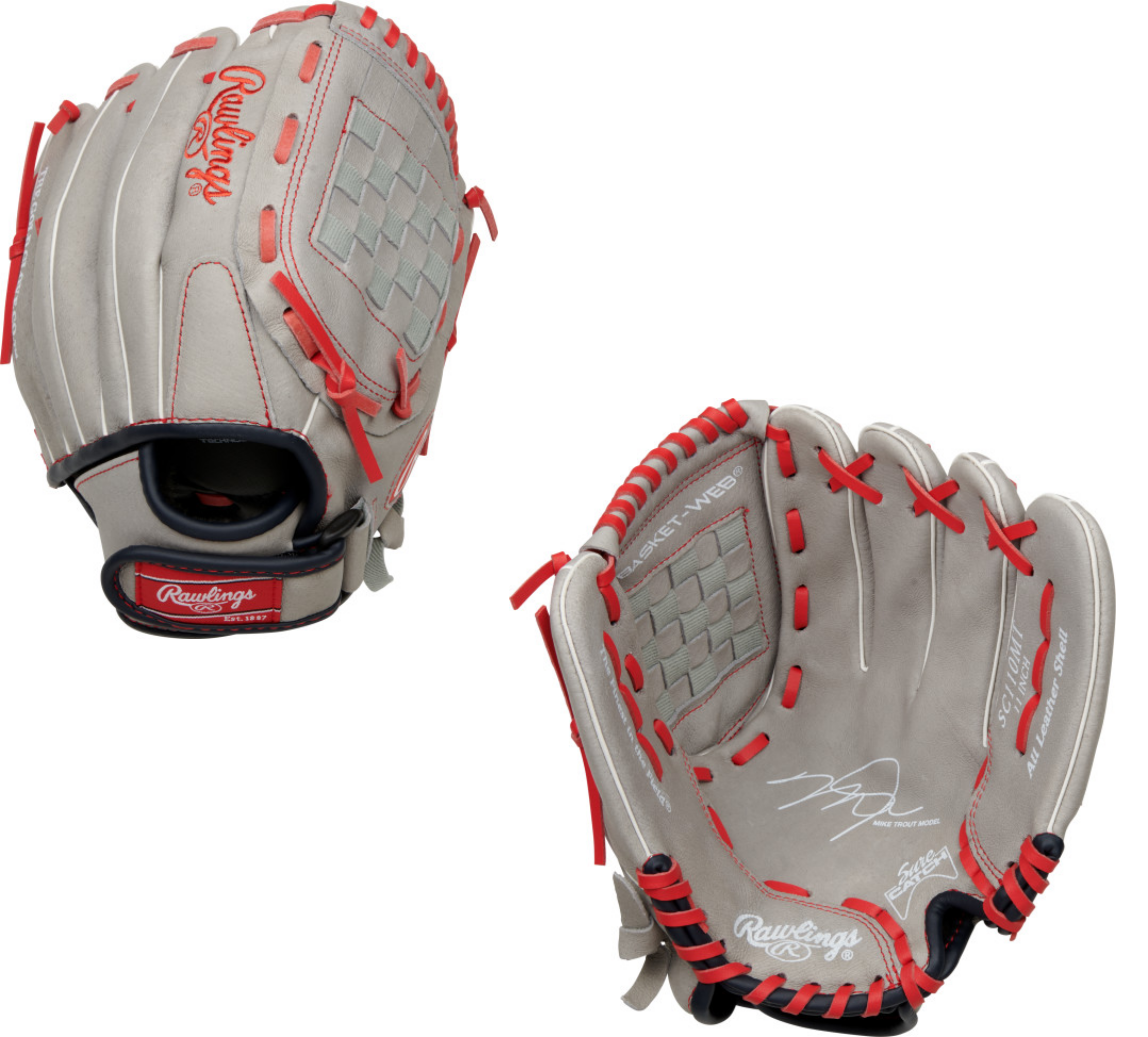 Rawlings Sure Catch Mike Trout Youth Baseball Glove - 11 Inch - Perfect for Little League Games & Baseball Practice