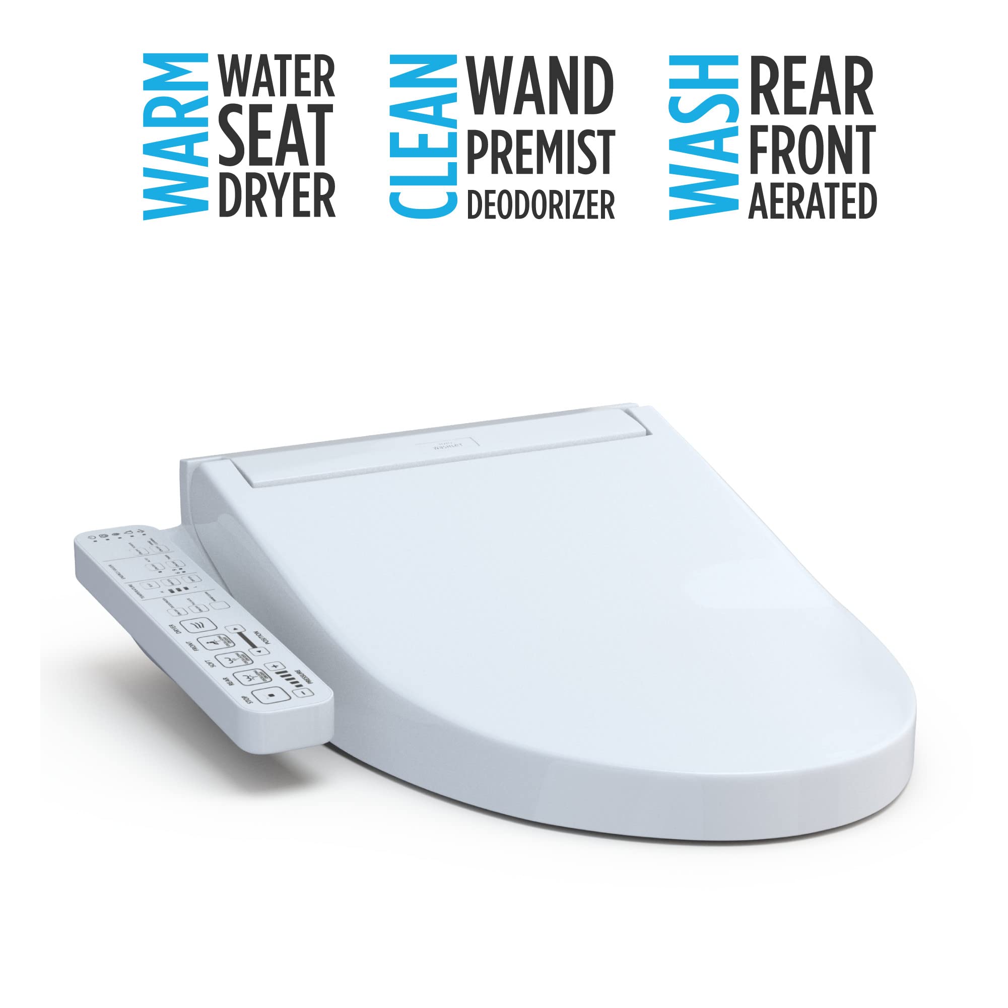 TOTO SW3073#01 WASHLET C2 Round Electronic Bidet Toilet Seat - Cotton White | Heated Seat, Warm Water Wash | Perfect for Modern Bathrooms & Smart Home Upgrades
