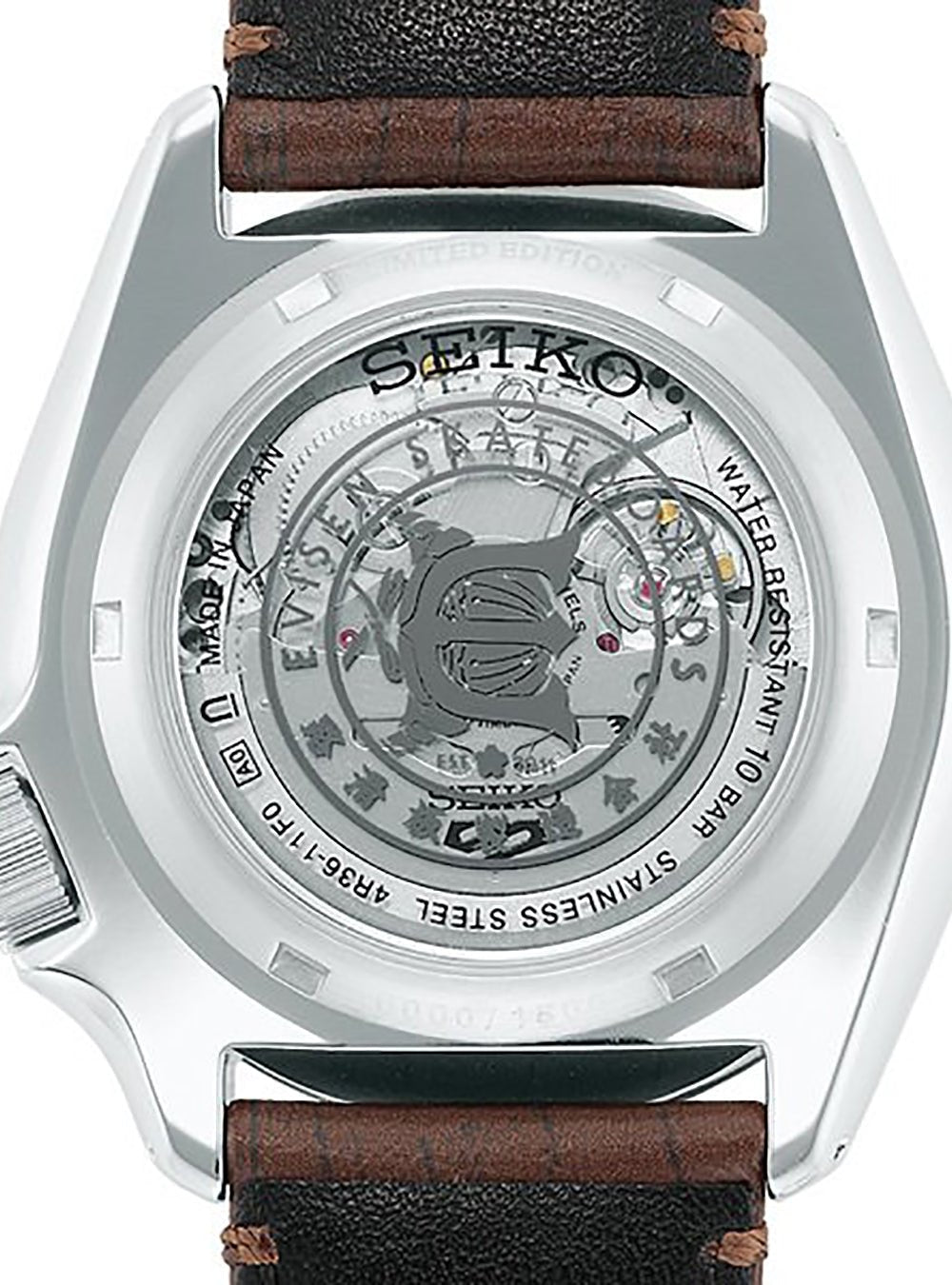 SEIKO 5 SPORTS × EVISEN SKATEBOARDS SBSA103 Limited Edition Japanese Automatic Watch - Made in Japan JDM - Perfect for Skateboarding Enthusiasts & Watch Collectors
