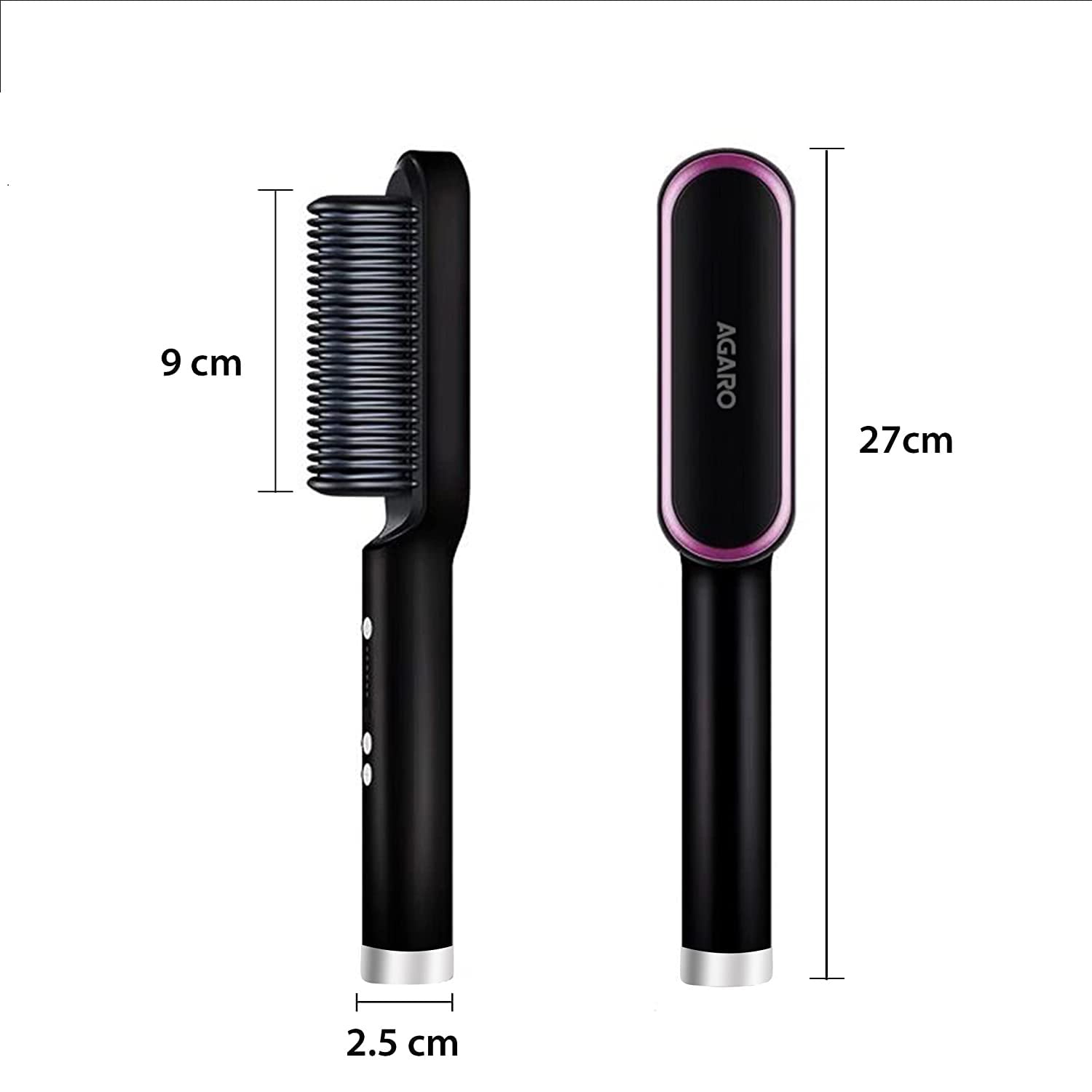 TILCHINH Hair Straightener Comb for Women & Men - 2 in 1 Styling Brush & Flat Iron with Temperature Control | Perfect for Home Use, Travel & Salon Styling (Multiple Colors)