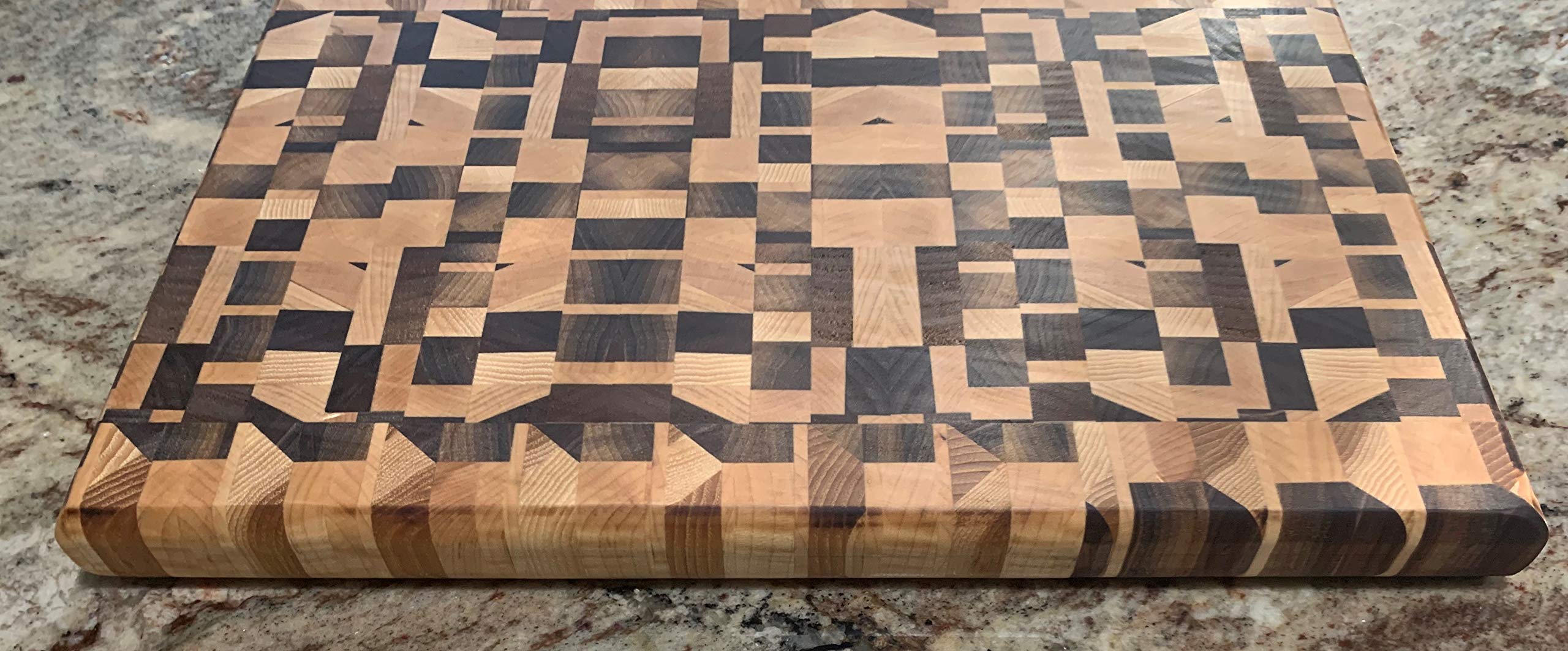 Premium Handmade Wooden End Grain Cutting Board - 10.5