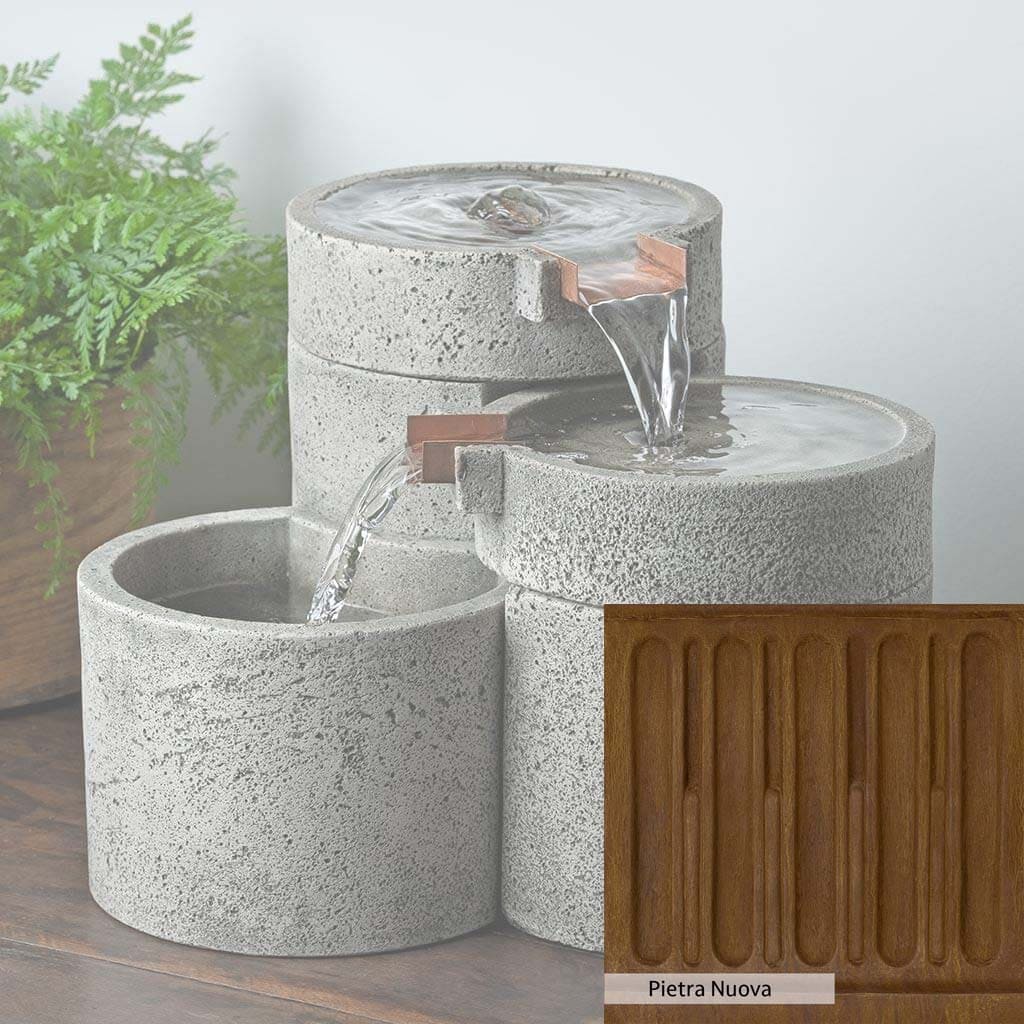 Campania International Venn Fountain - Outdoor Garden Water Fountain with LED Lights - Perfect for Patio, Yard, and Landscape Decor