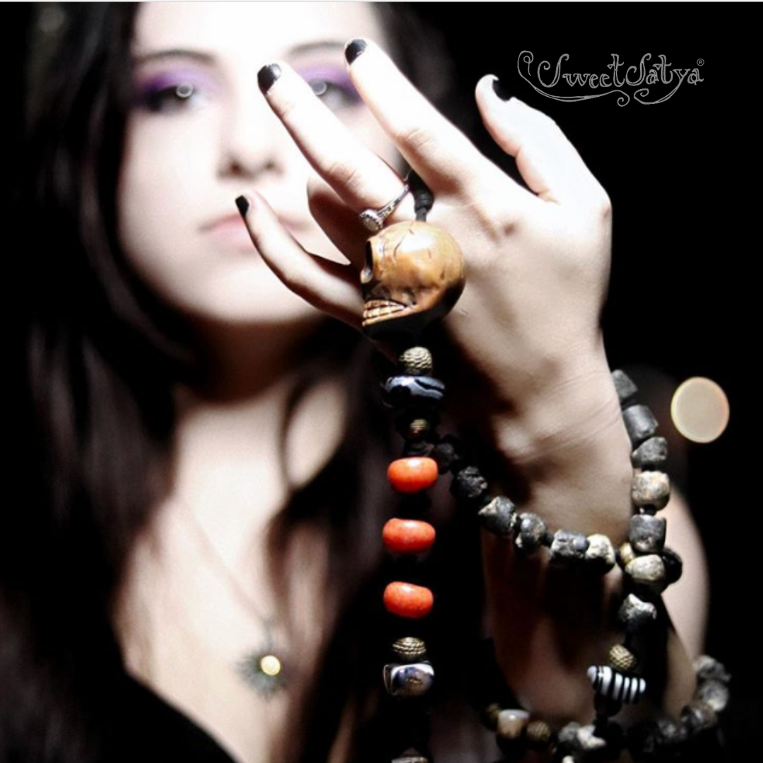 Authentic African Granite Mala Beads - Handcrafted Meditation Prayer Beads for Yoga, Mindfulness & Spiritual Healing | Durable & Natural Stone Jewelry