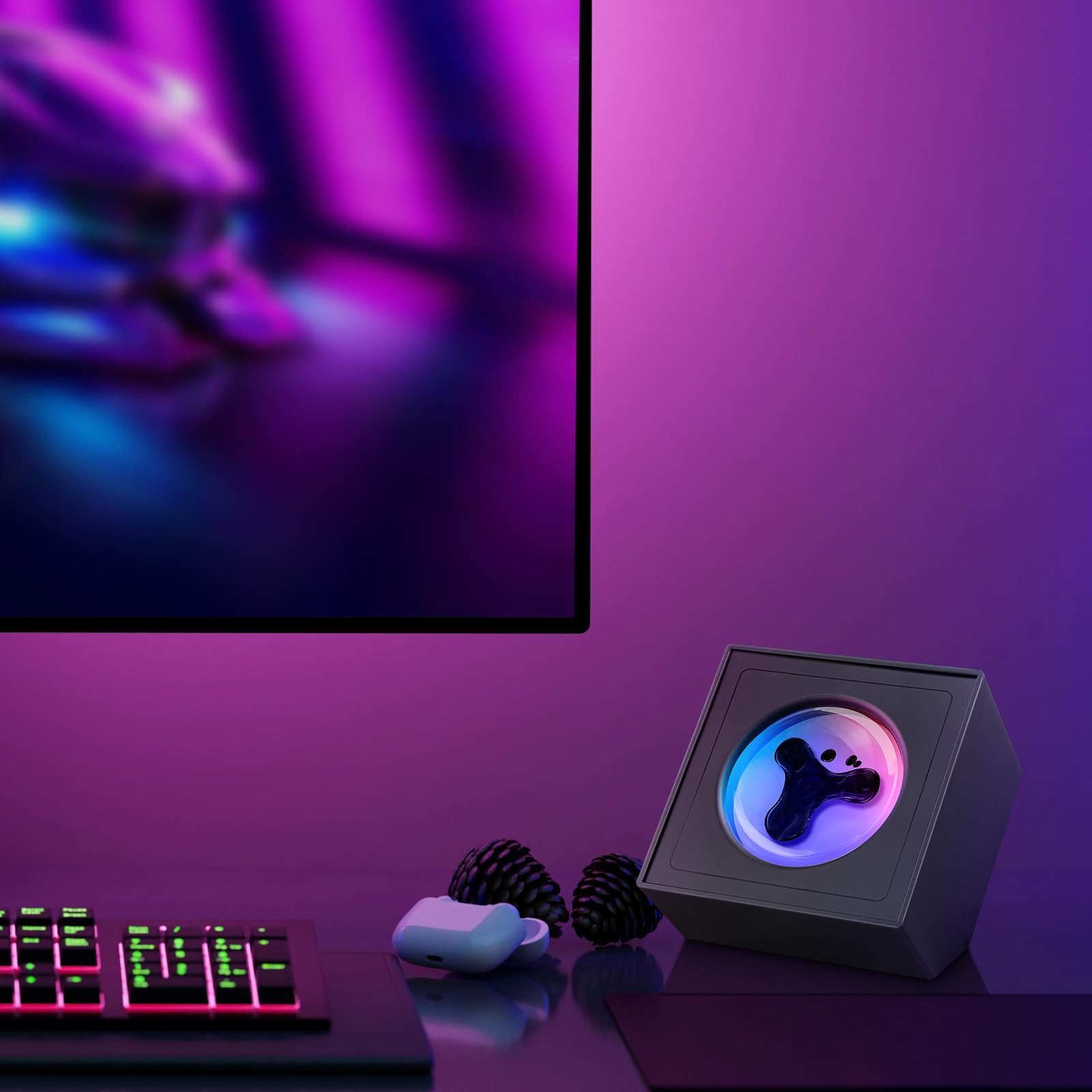 Ferrofluid Music Visualizer - Dancing Sound Sensitive Speaker with RGB Lights | Science Desk Toy for Office, Bedroom & Study | Perfect for Music Lovers, Tech Enthusiasts & Unique Gift Ideas
