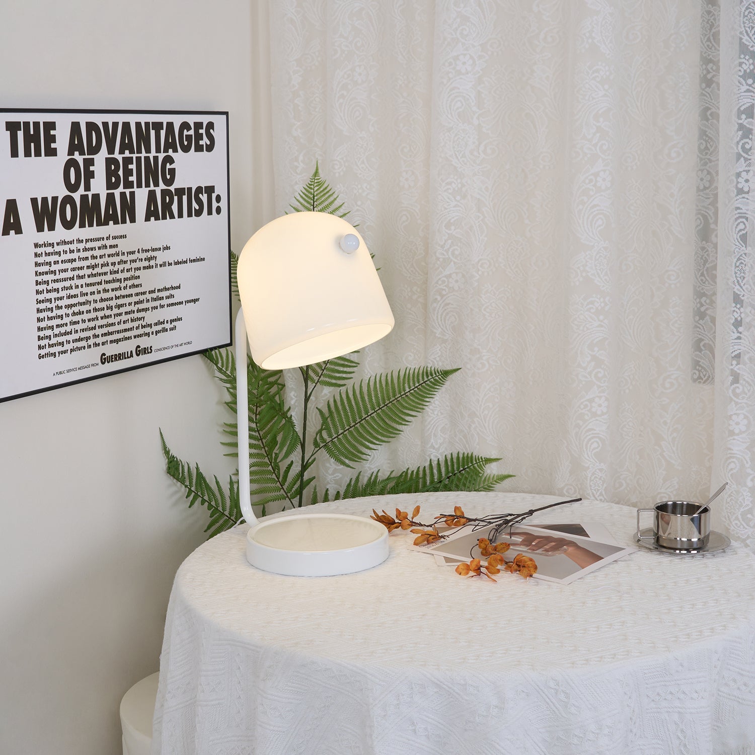 Penumbra Modern Table Lamp - Adjustable LED Desk Light for Home Office, Bedroom & Living Room - Warm White & Cool White Dimmable Lighting for Reading, Working & Relaxing