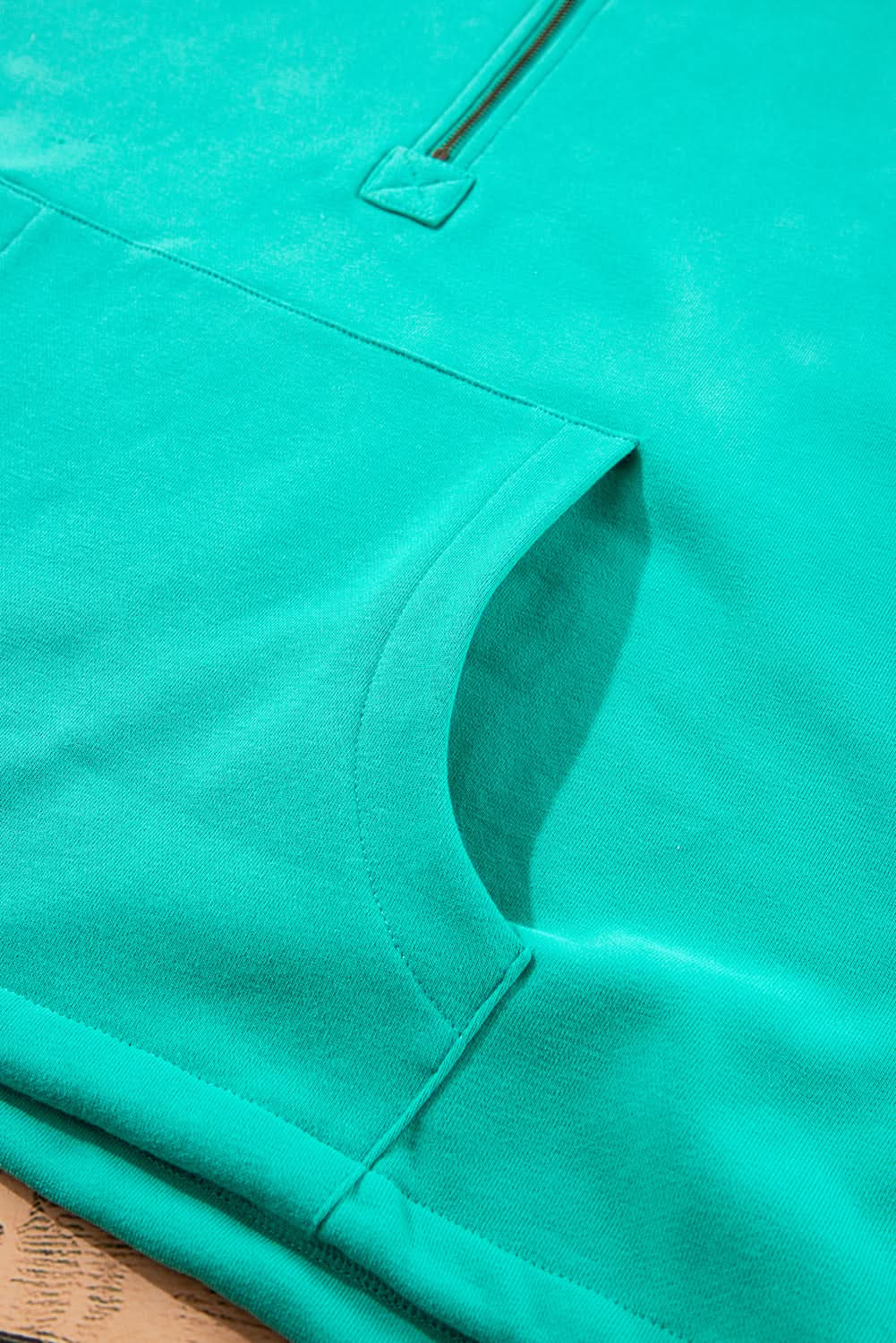 Aruba Blue Fleece Hoodie for Men & Women - Soft & Warm Zip Up Sweatshirt with Pockets - Perfect for Outdoor Activities, Casual Wear & Travel