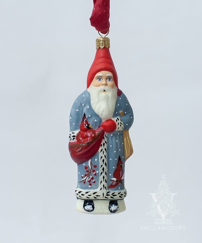 Cardinal Coat Santa Ornament - Christmas Tree Decoration for Holiday Home Decor, Gift Idea & Festive Party Decorations