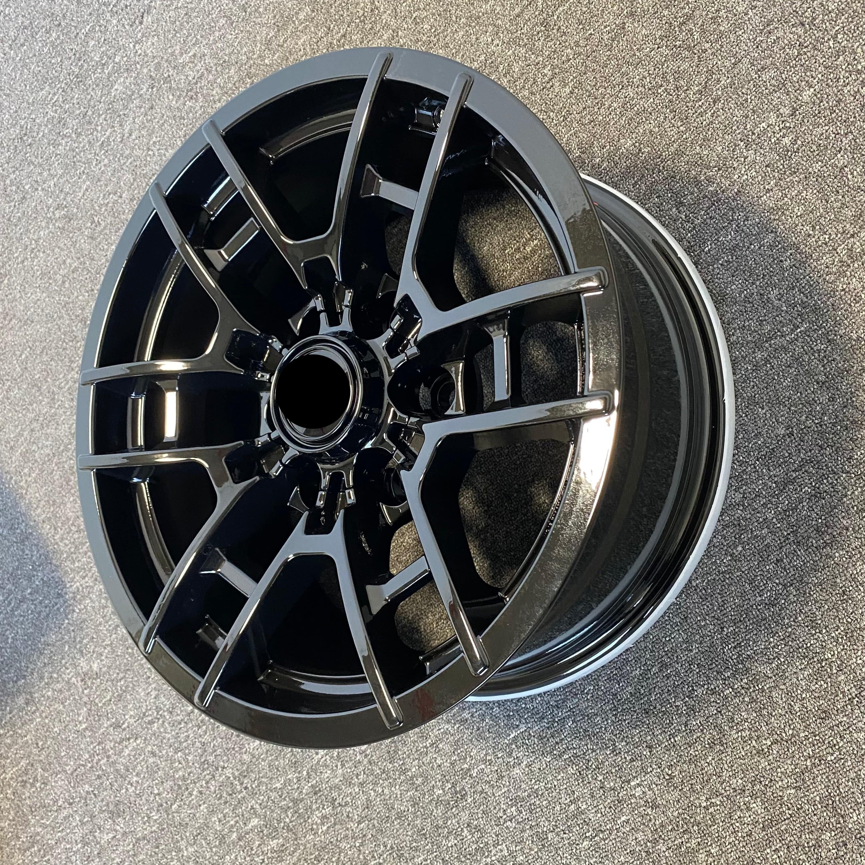 17-Inch Black Pro Style Alloy Wheels for Toyota Tacoma, 4Runner, FJ Cruiser, Tundra, Sequoia & Land Cruiser - Durable Off-Road Rims for Adventure & Daily Driving