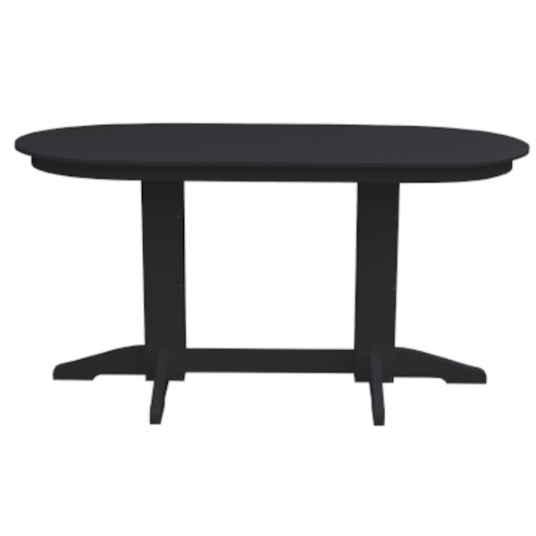 Modern Oval Counter Table for Kitchen & Bar - Stylish Dining & Entertaining Solution - Perfect for Breakfast Nook, Kitchen Island or Home Bar Setup