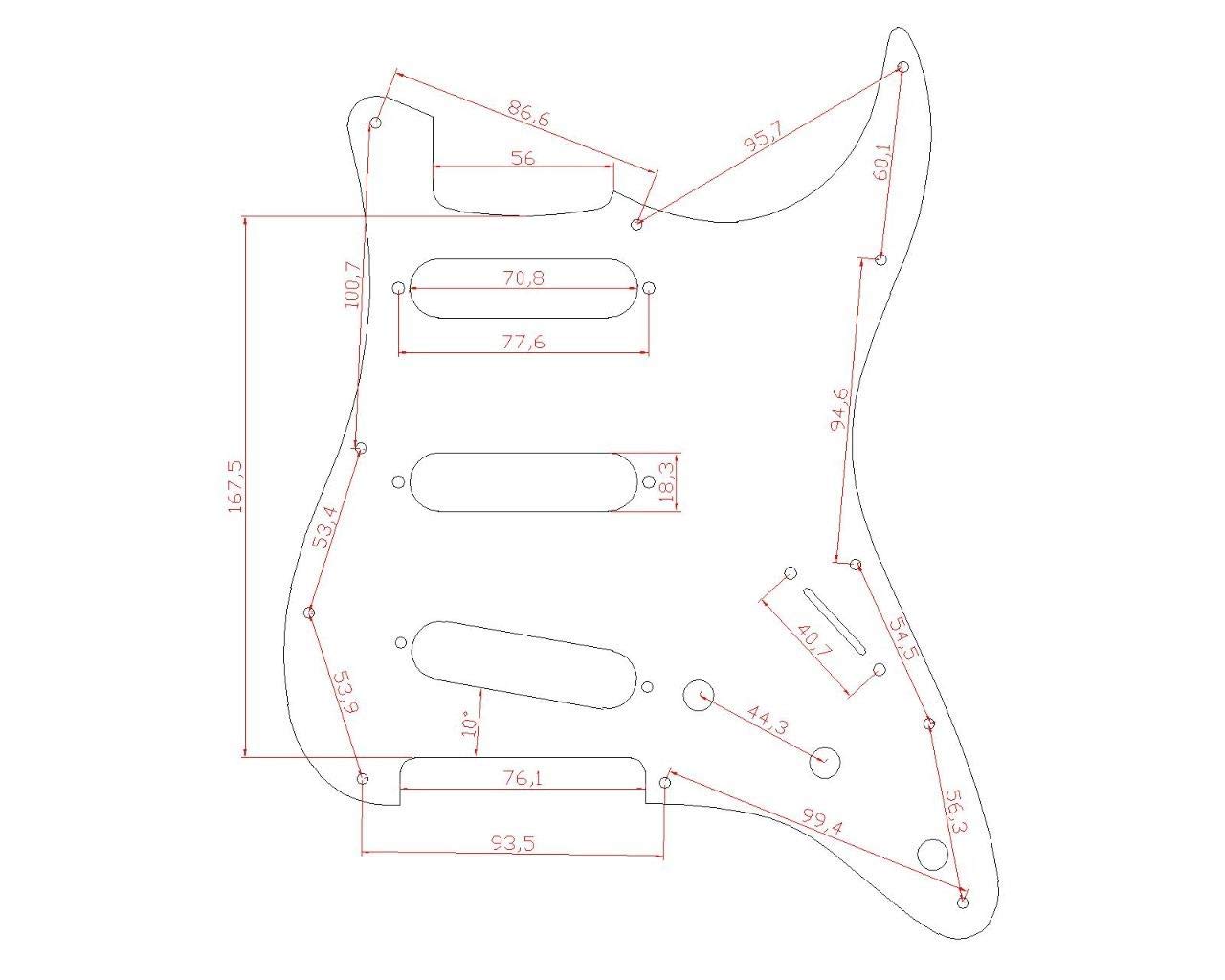 KAISH Aged Pearl Prewired Electric Guitar Pickguard with Wilkinson Pickups - Compatible with USA/Mexico Fender Stratocaster - Perfect for Vintage Tone Upgrade & Stage Performance