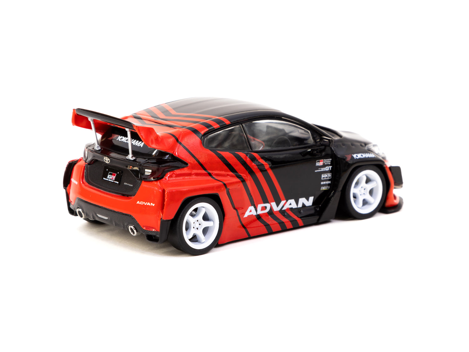 Tarmac Works 1/43 Scale Pandem Toyota Yaris ADVAN Racing Model Car - Collectible Diecast Vehicle for Display & Racing Enthusiasts | Perfect for Home Decor, Office Display & Model Car Collections