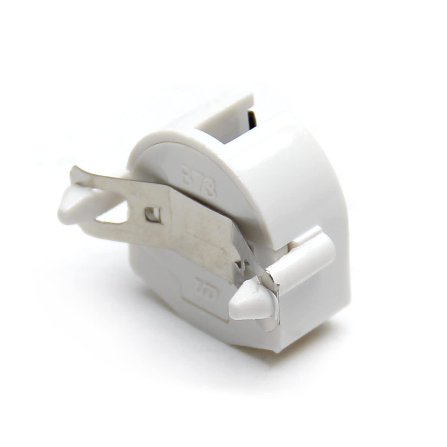 Bettomshin 2-Pack T5 Light Bulb Holders - Single Head Tombstone Socket Adapters for LED & Fluorescent Tube Replacements (White) - Perfect for Home, Office & Workshop Lighting Fixtures