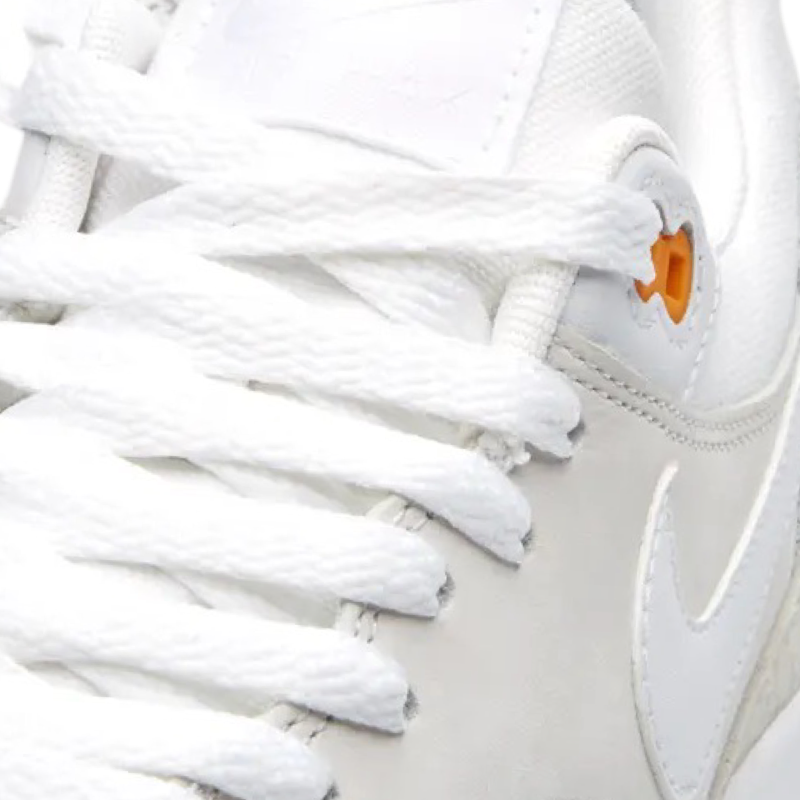 Nike Air Max 1 Men's Running Shoes - White Kumquat Colorway | Lightweight Cushioned Sneakers for Jogging, Gym Workouts & Casual Wear