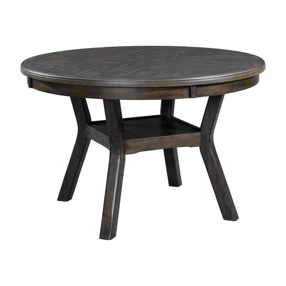 BOWERY HILL Mid-Century Modern Walnut Dining Table - Standard Height Solid Wood Kitchen Table for Dining Room, Breakfast Nook & Small Spaces