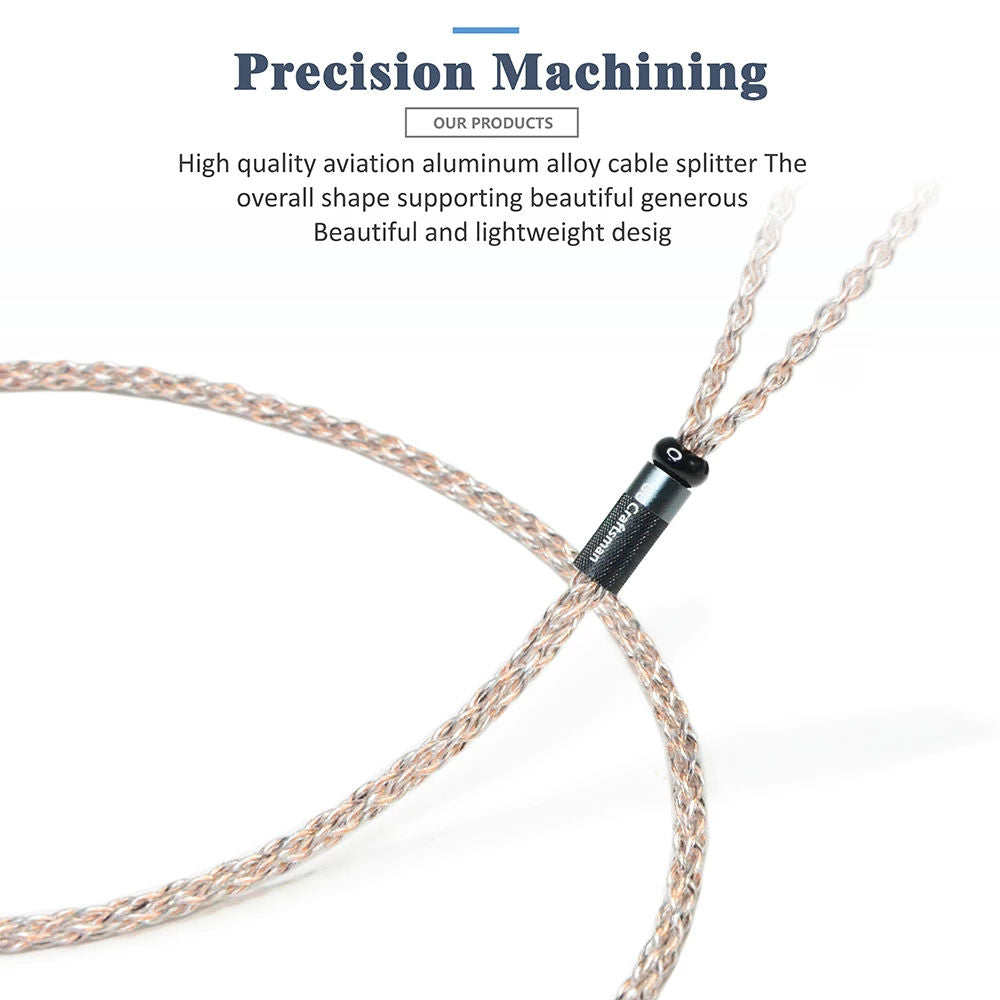 Premium GUCraftsman 5N OFC Copper + Graphene Earphone Cables for Westone W40/W60/W80 & AMpro10/20/30/UM30PRO/UM50/UM50PRO - Audiophile Upgrade for Studio Monitoring & Hi-Fi Music Enjoyment