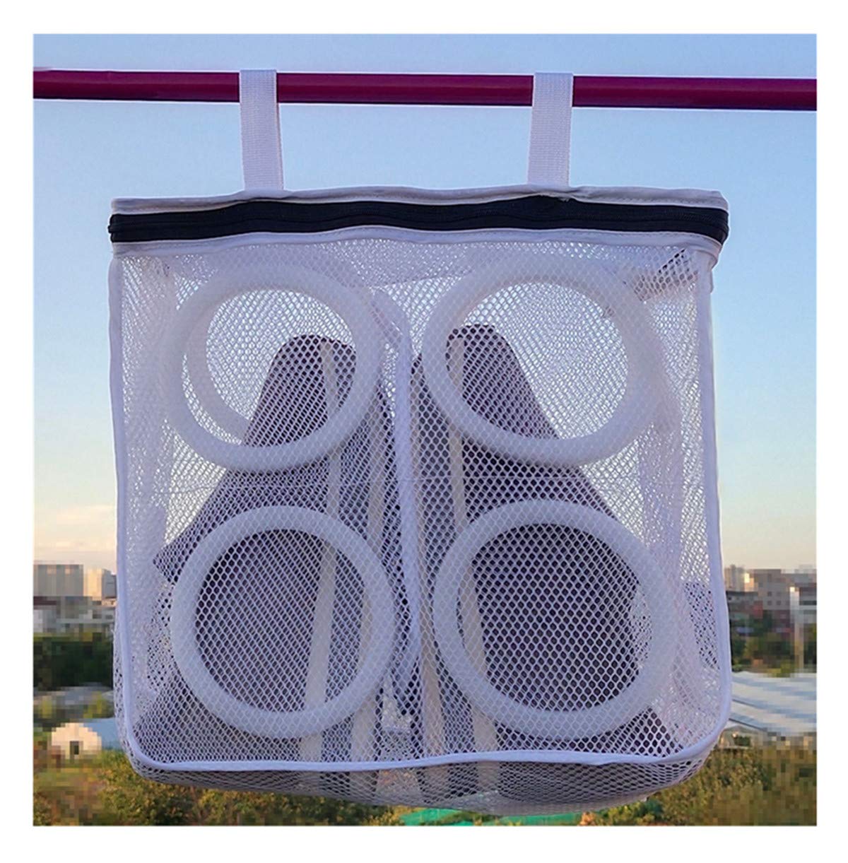 Portable Shoe Dryer Bag for Sneakers & Trainers - Large Padded Mesh Wash Bag for Men & Women | Shoe Protector for Washing Machine | Perfect for Travel, Gym & Laundry Day