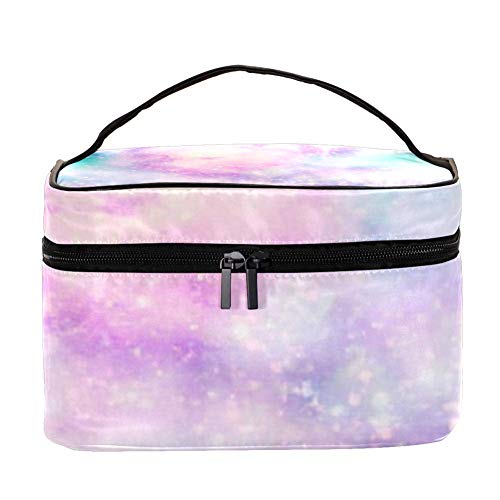 Galaxy Pink Travel Makeup Bag - Waterproof Cosmetic Organizer Case for Women, Portable Toiletry Storage Box | Perfect for Vacation, Gym, Business Trips & Daily Essentials Organization