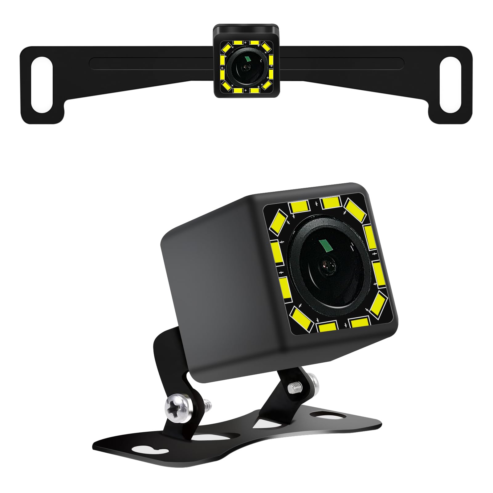 Ultra HD 12 LED Car Backup Camera - 140° Fisheye Wide Angle Rear View Camera, IP68 Waterproof Reverse Camera for Cars, RVs & SUVs | Perfect for Night Driving and Tight Parking Spaces