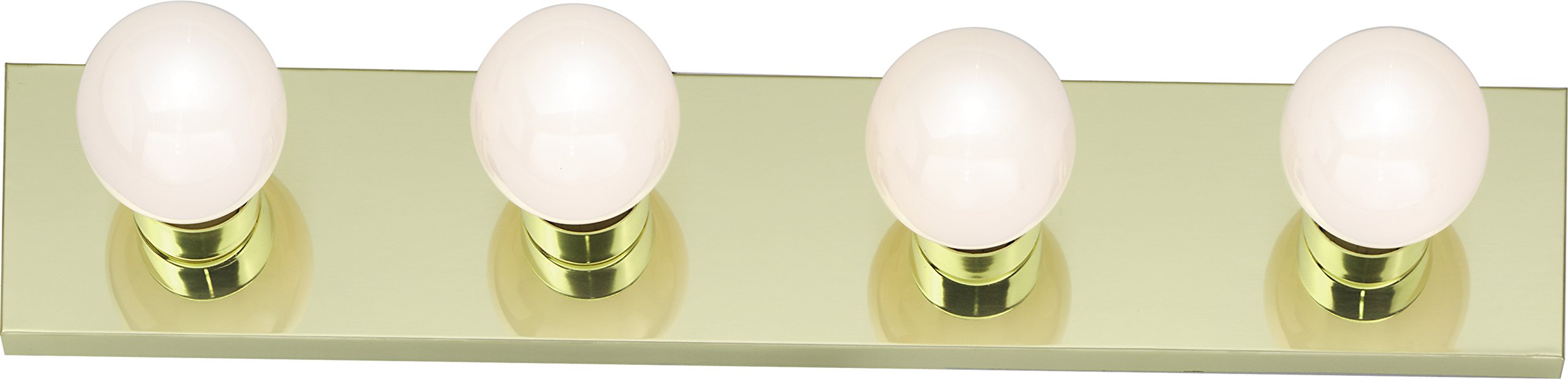 Nuvo SF77/189 24-Inch 4-Light Bathroom Vanity Light Fixture in Polished Brass - Perfect for Modern Bathroom, Powder Room, and Dressing Area Lighting
