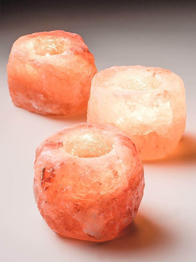 Himalayan Salt Candle Holder for Yoga Studio - Natural Tealight Holder for Meditation, Relaxation & Home Decor