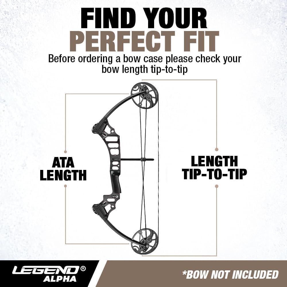 LEGEND Alpha Compound Bow Case - Waterproof Archery Bow Bag with Backpack & Shoulder Straps - Fits 37