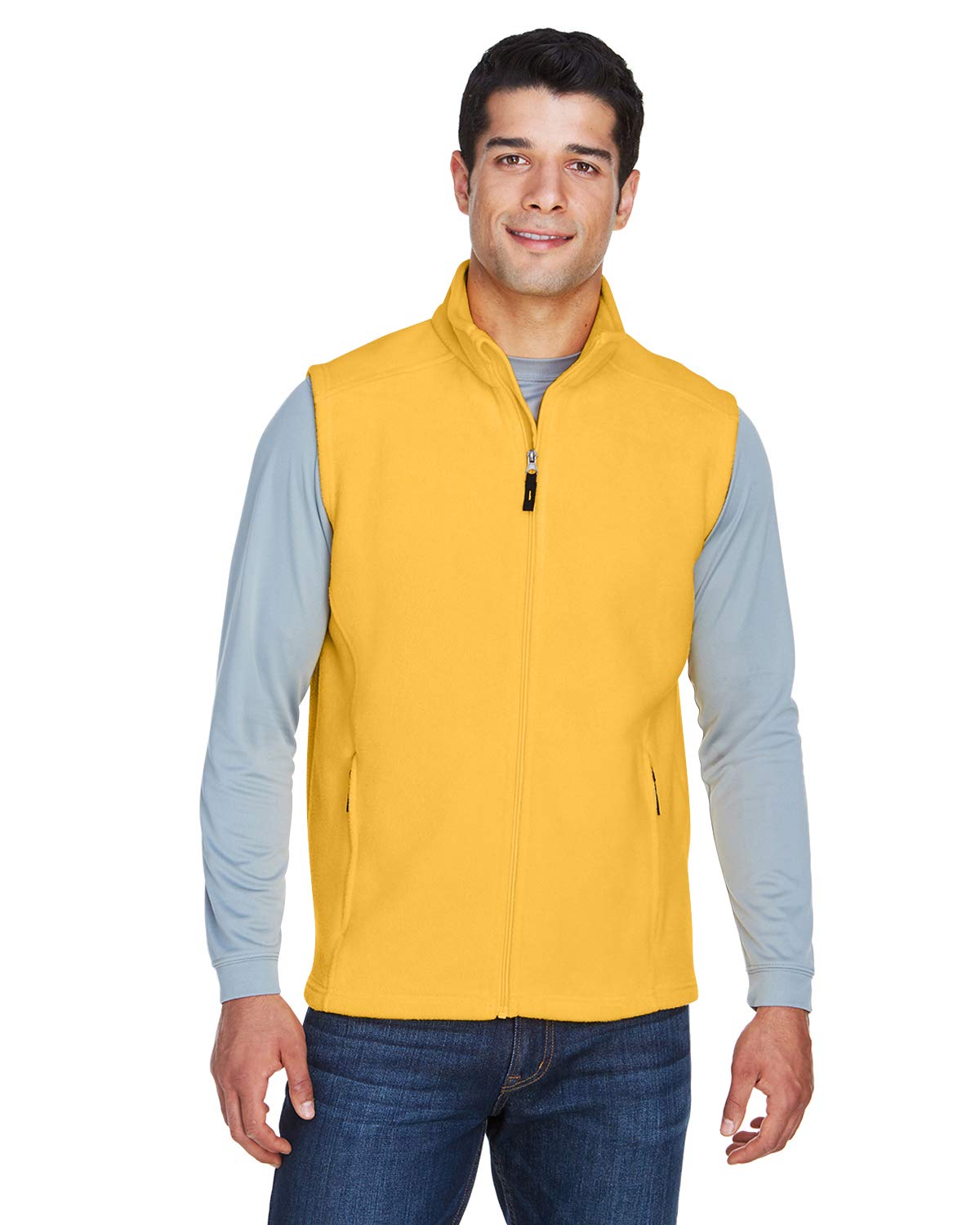 Core 365 Journey Men's Fleece Lined Vest with Lower Pockets - Lightweight Polyester for Outdoor Activities, Hiking & Casual Wear