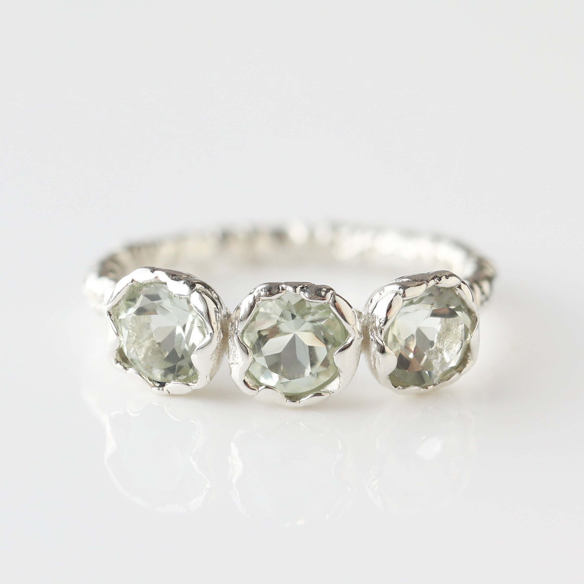 Andie Molten Green Amethyst Ring for Women - 925 Sterling Silver Dainty Gemstone Jewelry - Perfect for Valentine's Day Gifts, Anniversary & Everyday Wear