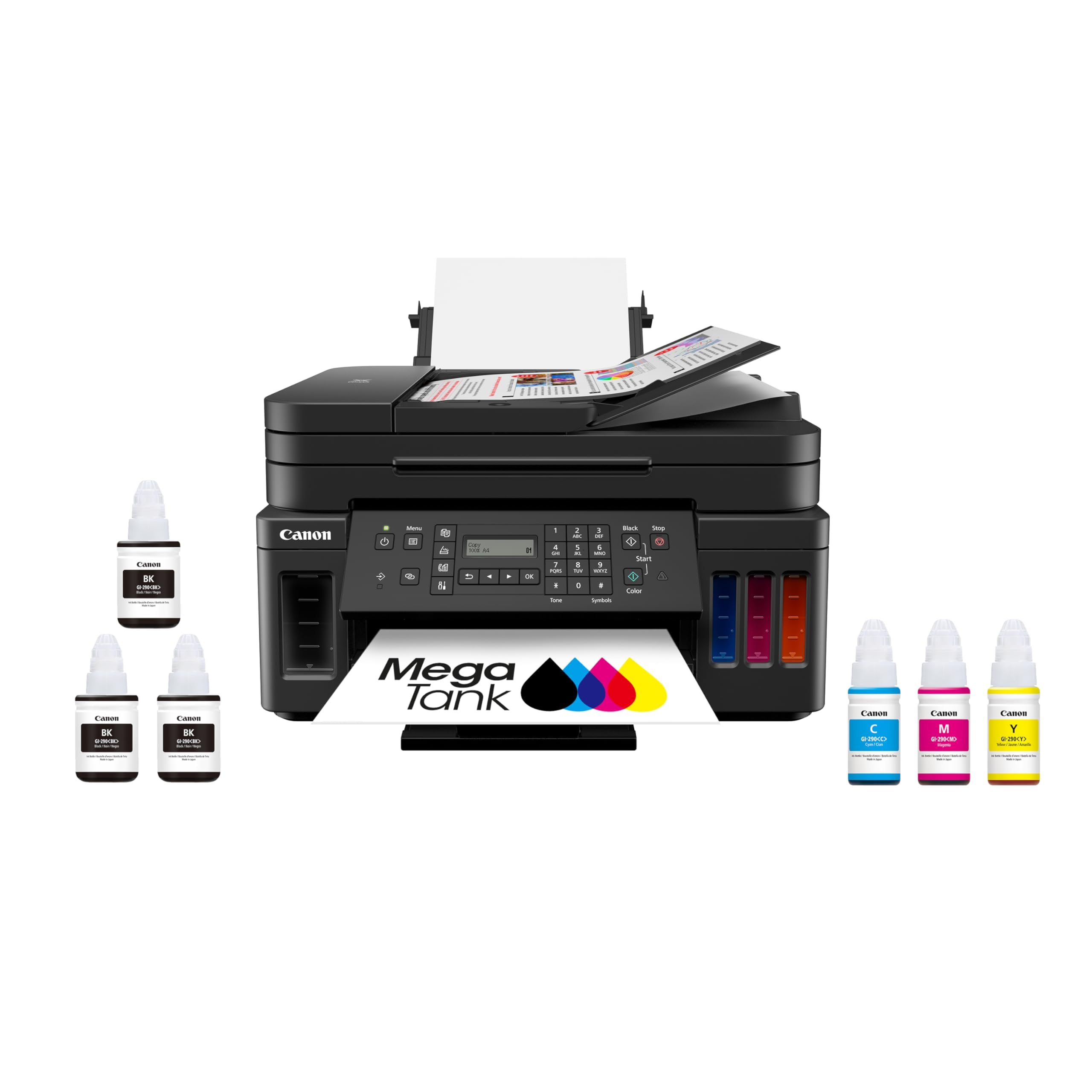 Canon G7020 Wireless All-in-One SuperTank Printer for Home & Office | High-Capacity Inkjet Printer with Copy, Scan, Fax & ADF | Mobile Printing & Alexa Compatible | Ideal for Remote Work & Small Business Printing Needs