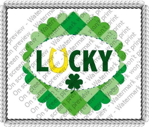 6 Inch Round Happy St. Patrick's Day Lucky Birthday Edible Cake Topper - Perfect for Cupcakes, Party Decorations & Irish Themed Celebrations