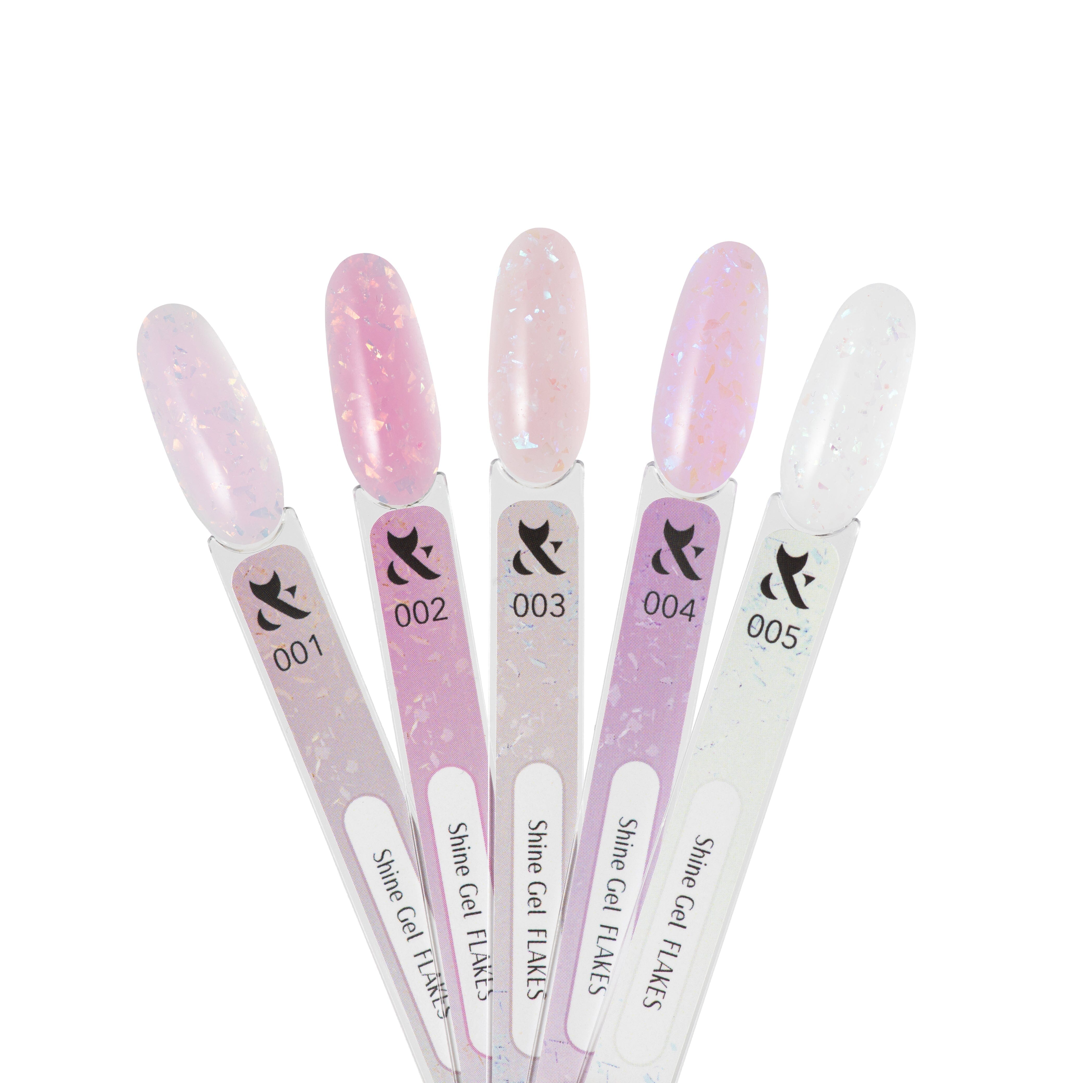 F.O.X Shine Gel Flakes 004 - Premium Nail Art Glitter for Gel Polish - Perfect for Manicures, Pedicures & DIY Nail Designs at Home or Salon