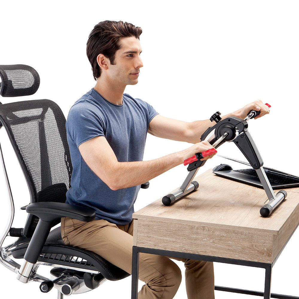 Marcy Portable Mini Exercise Bike for Home Gym & Office Workouts | Compact Cardio Cycle for Indoor Cycling, Leg & Arm Training | Perfect for Under Desk Use, Small Spaces & Rehabilitation