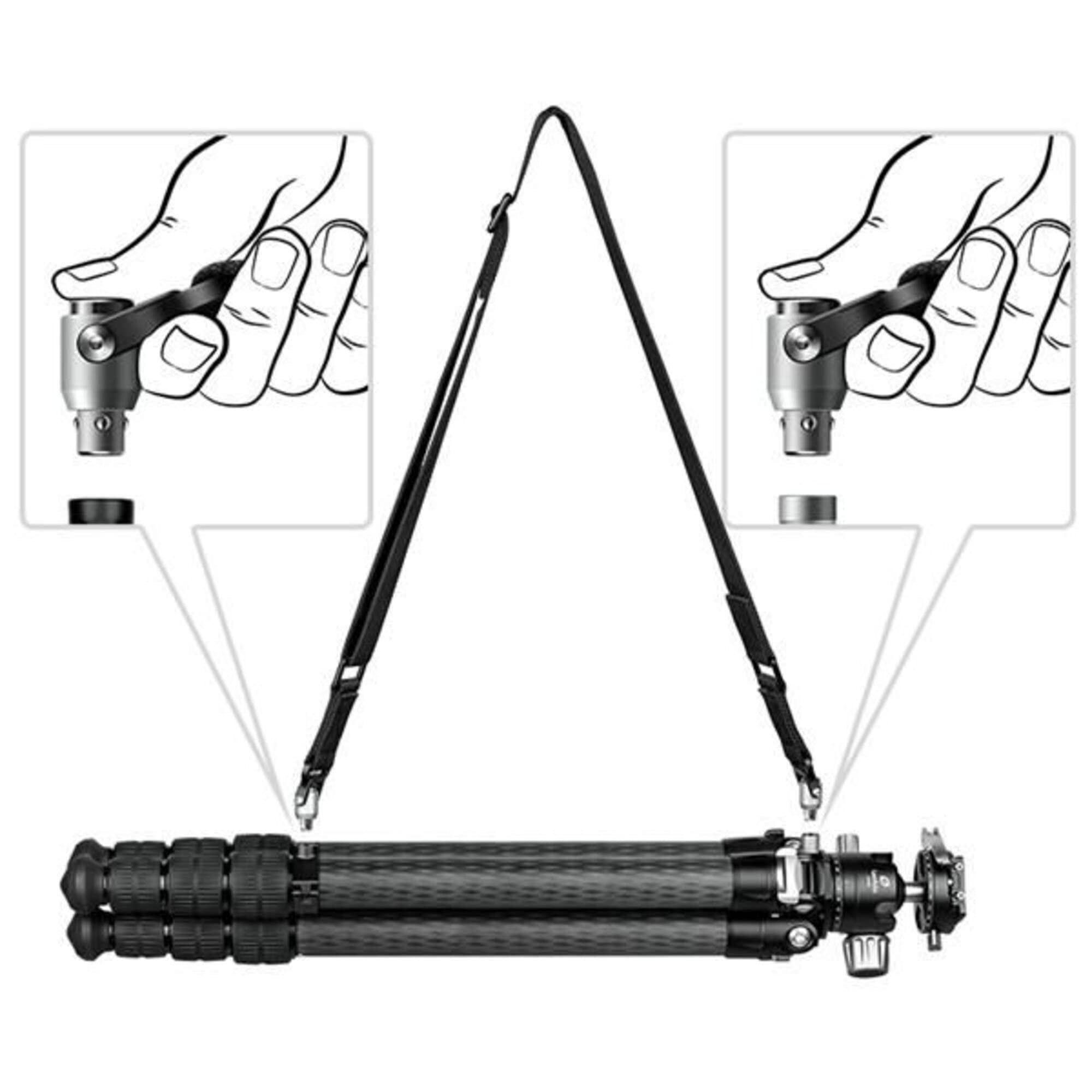 Leofoto Quick Release Tripod Strap - 36mm Diameter Push Button Mount for LM-365C/LM-364C/LM-363C/LM-362C Tripods - 3/8