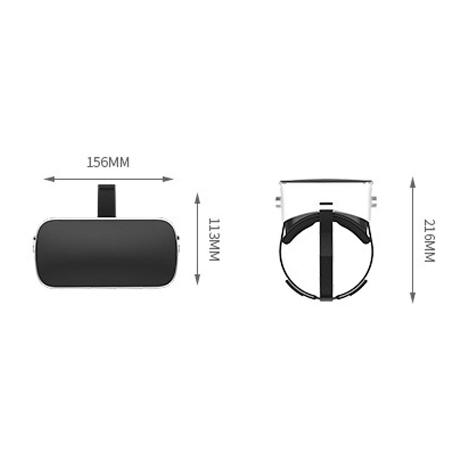 HHWKSJ VR Headset with Remote Controller - 3D Virtual Reality Glasses for iPhone & Android Smartphones | Immersive Gaming & Movie Experience | Comfortable Eye Protection for Extended Use