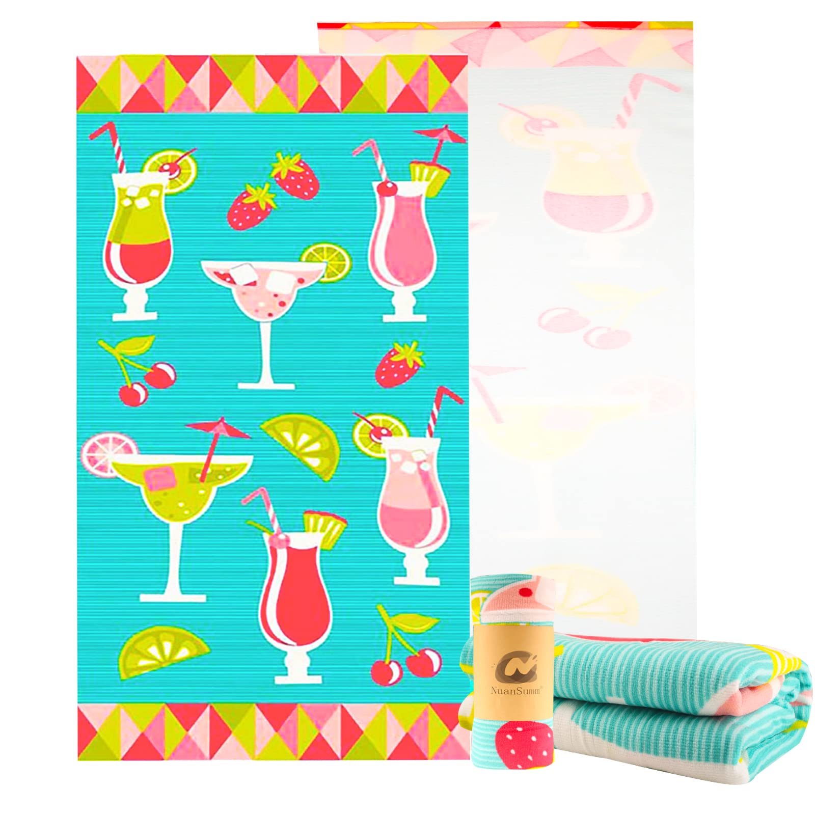 Premium Microfiber Beach Towel 30x60 Inch - Ultra Soft, Super Absorbent Oversized Blanket for Adults & Kids | Perfect for Beach, Pool, Picnic, Yoga & Outdoor Activities