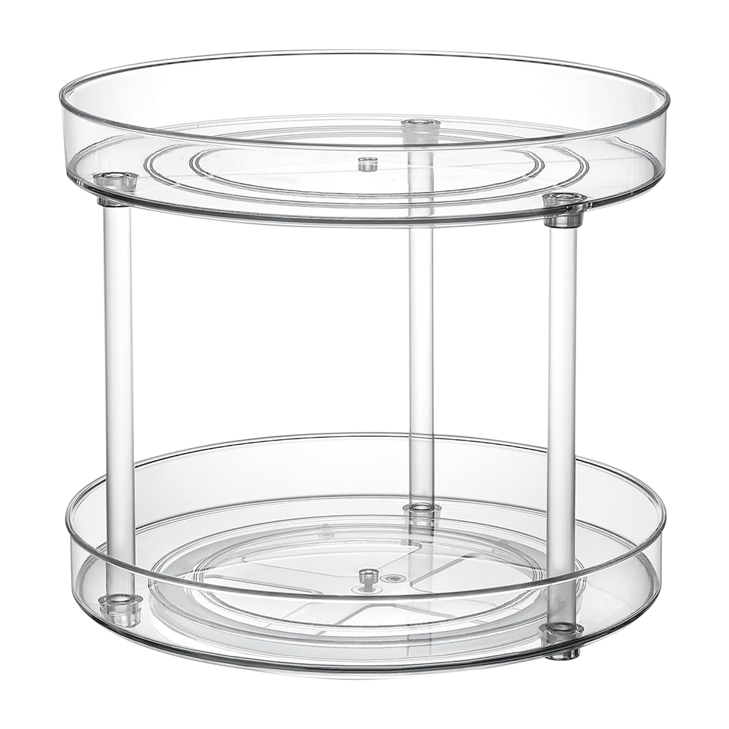 Rotating Clear Lazy Susan Organizer - 360° Spinning Turntable for Kitchen Pantry, Medicine Cabinet, Bathroom, Refrigerator & Spice Storage | Perfect for Easy Access to Cooking Ingredients, Toiletries & Household Items