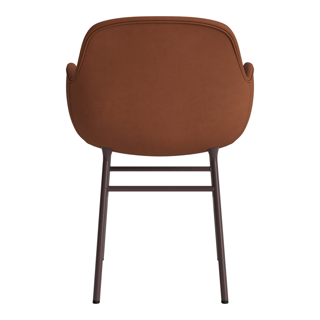 Modern Form Armchair with Sturdy Metal Legs & Soft Upholstery - Perfect for Living Room, Office, or Reading Nook