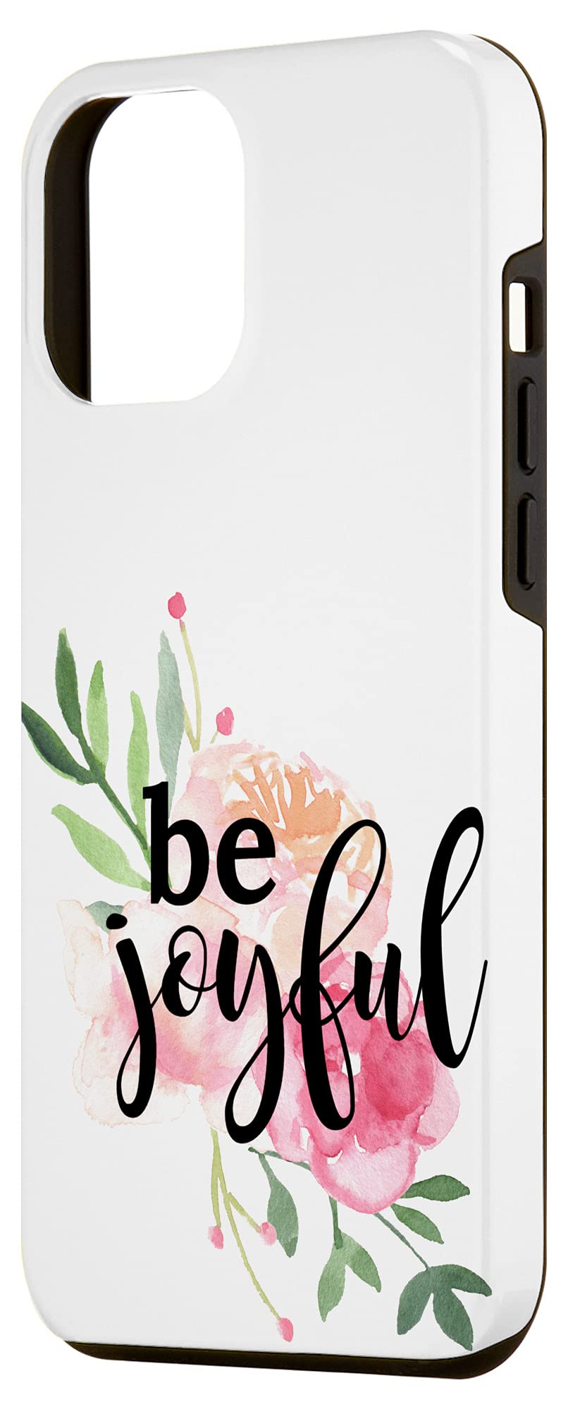 iPhone 12 Pro Max Floral Case - Choose Joy Gratitude Abundance Love - Protective Phone Cover for Women, Girls - Perfect for Everyday Use, Gifts, Special Occasions