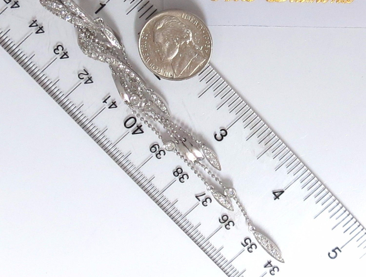 5.00ct Natural Diamond Dangle Ball Drop Earrings in 18K Gold - Elegant Jewelry for Weddings, Parties & Special Occasions