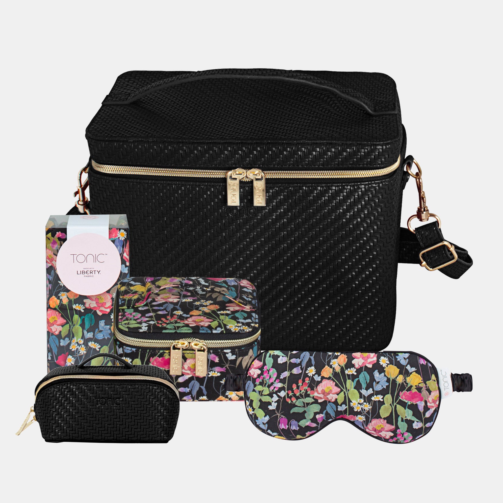 Premium Herringbone Pattern Carry All Travel Set - Stylish & Durable Luggage Organizer for Business Trips, Vacations & Weekend Getaways